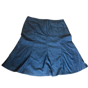 SANDRO Sportswear Gored Dark Denim Mini Skirt, size 12